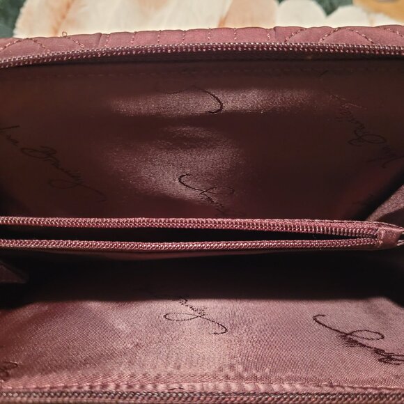 Vera Bradley Ultimate Wallet Quilted Wine Tri-fold - Picture 4 of 6